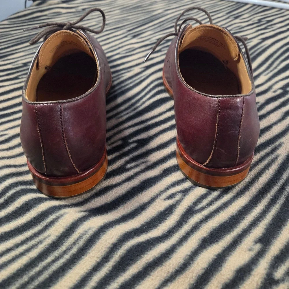 Warfield & Grand Dillinger Oxford Shoes Burgundy Leather Lug Sole Mens 9 60912